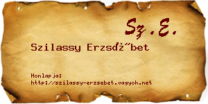Szilassy Erzsébet névjegykártya