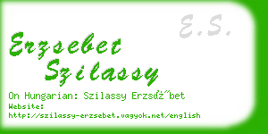 erzsebet szilassy business card